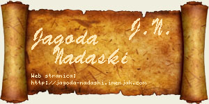 Jagoda Nadaški vizit kartica
